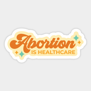 Abortion is healthcare - retro 1970s harvest colours Sticker